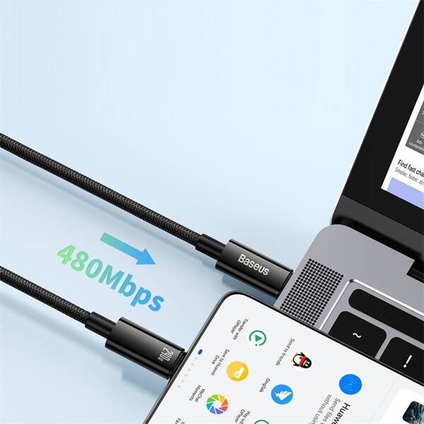 Baseus Tungsten Gold | Kabel Type-C USB-C 240W Power Delivery Samsung AFC Huawei SCP Quick Charge 1m