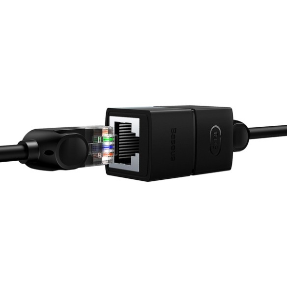 Baseus AirJoy | Łącznik kabli przedłużacz beczka LAN RJ45 2szt