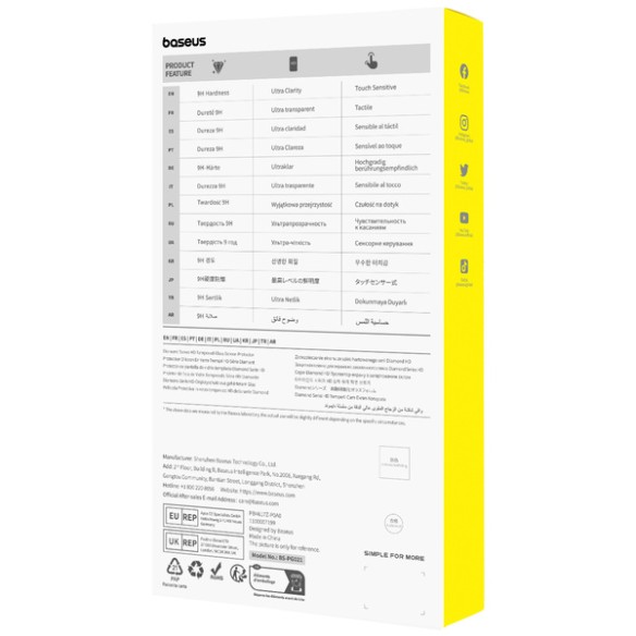 Baseus Diamond P60057407203-00 | Szkło hartowane ochronne pełne 9H do Samsung Galaxy A52s