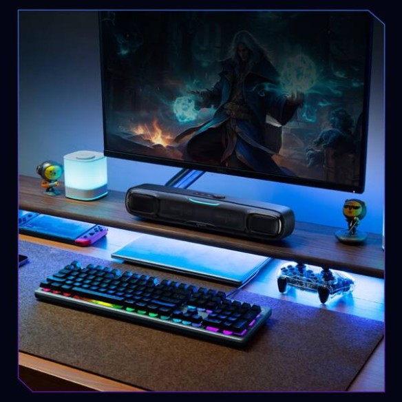 Baseus AeQur DS10 | Głośnik mini soundbar bezprzewodowy Bluetooth 5.3 Mini Jack 3.5mm Audio AUX