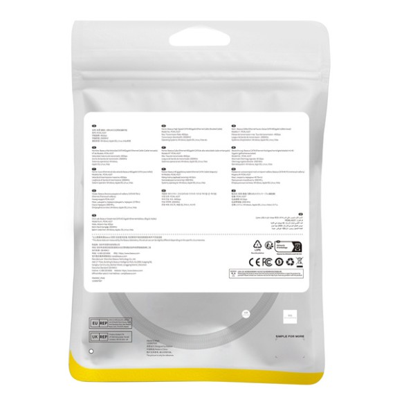 Baseus High Speed CAT8 | Kabel przewód sieciowy internetowy LAN RJ45 Ethernet CAT8 40Gb/s 2000MHz 1m