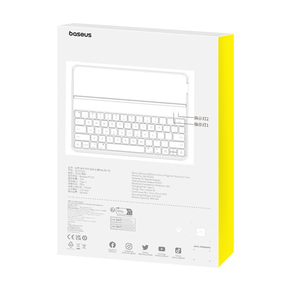 Baseus Brilliance | Etui obudowa case z klawiaturą do Apple iPad 10.2" 2019 / 2020 / 2021