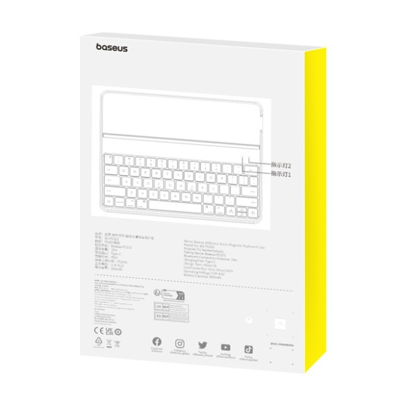 Baseus Brilliance | Etui obudowa case z klawiaturą do Apple iPad 10.2" 2019 / 2020 / 2021