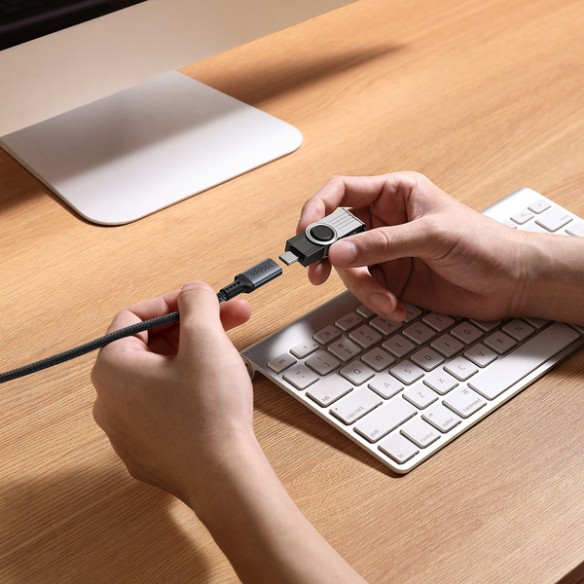 Baseus High Definition | Kabel przedłużacz przejściówka przewód USB-C męski - USB-C żeński 10Gb/s 0.5m