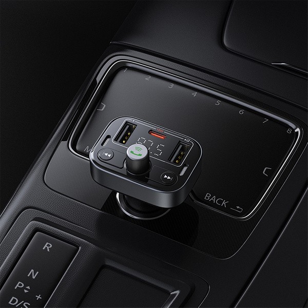 Baseus S-09 Pro | Transmiter FM bluetooth MP3 ładowarka samochodowa 2x USB + USB-C PD 18W