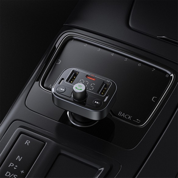 Baseus S-09 Pro | Transmiter FM bluetooth MP3 ładowarka samochodowa 2x USB + USB-C PD 18W