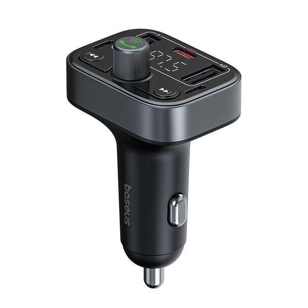 Baseus S-09 Pro | Transmiter FM bluetooth MP3 ładowarka samochodowa 2x USB + USB-C PD 18W