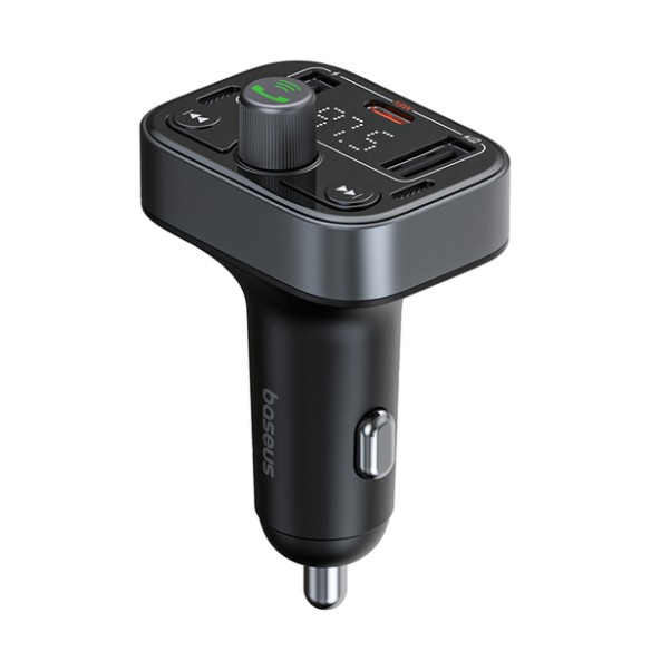 Baseus S-09 Pro | Transmiter FM bluetooth MP3 ładowarka samochodowa 2x USB + USB-C PD 18W