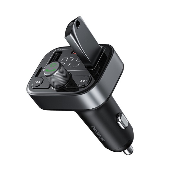 Baseus S-09 Pro | Transmiter FM bluetooth MP3 ładowarka samochodowa 2x USB + USB-C PD 18W