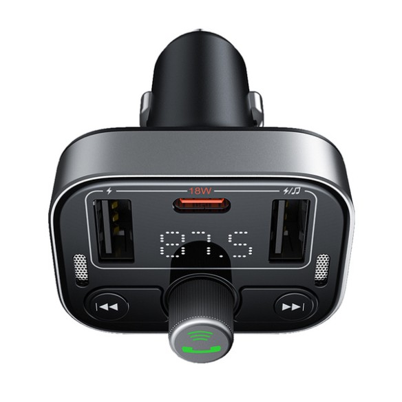 Baseus S-09 Pro | Transmiter FM bluetooth MP3 ładowarka samochodowa 2x USB + USB-C PD 18W