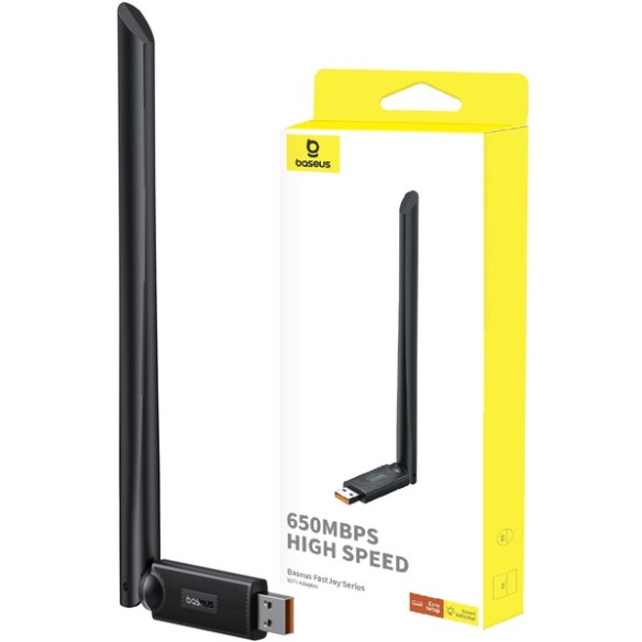 Baseus FastJoy WiFi | Karta sieciowa adapter WiFi USB do komputera laptopa zewnętrzna 5G / 2.4G 650Mbps