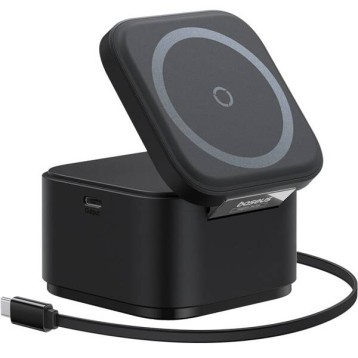Baseus MagPro 2-in-1 | Ładowarka indukcyjna 25W do iPhone (MagSafe) + słuchawki AirPods + port USB-C Type-C pod ładowarkę indukc