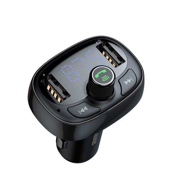 Baseus T typed | Transmiter FM bluetooth 4.2 MP3 + ładowarka samochodowa 2x USB 3.4A