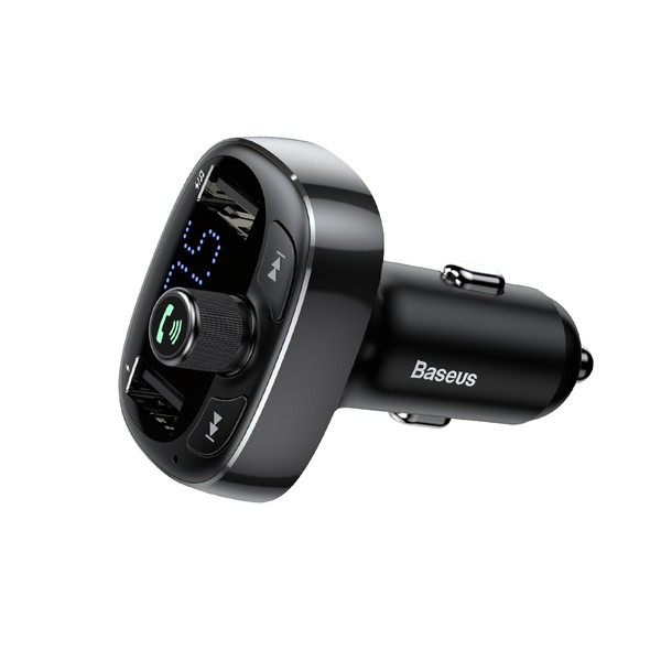 Baseus T typed | Transmiter FM bluetooth 4.2 MP3 + ładowarka samochodowa 2x USB 3.4A