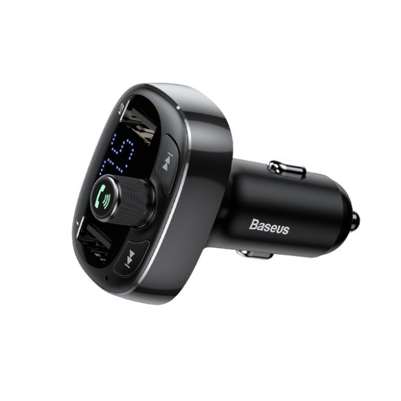 Baseus T typed | Transmiter FM bluetooth 4.2 MP3 + ładowarka samochodowa 2x USB 3.4A