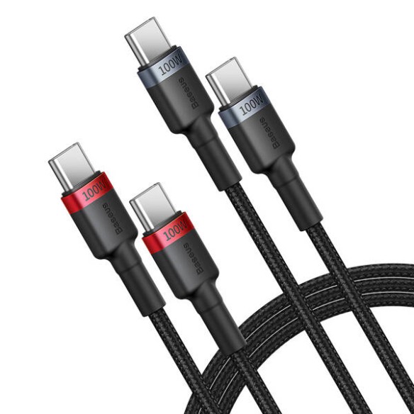 Baseus Cafule Charging Cable | Zestaw kabli USB-C USB Typ-C 100W ,  Szybkie ładowanie, Transmisja danych, 1m