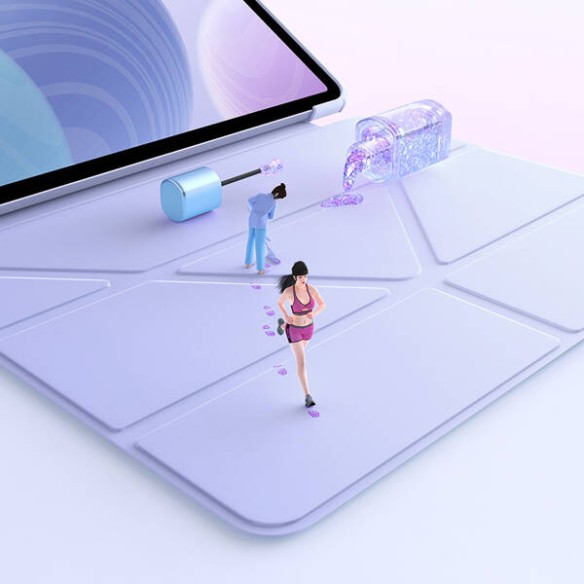 Baseus Minimalist Series | Etui ochronne, Case, Pokrowiec do Apple iPad Pro 11″ (2024), Fioletowy