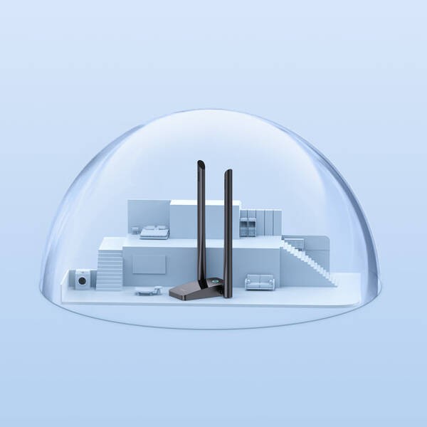 Baseus FastJoy | Karta sieciowa zewnętrzna, Adapter WIFI USB 1300Mbps,  Dualband 2.4GHz, 5Ghz WPA3