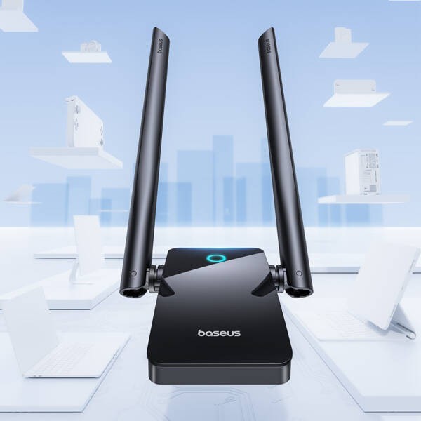Baseus FastJoy | Karta sieciowa zewnętrzna, Adapter WIFI USB, 1800Mbps, Dualband 2.4GHz, 5Ghz WPA3