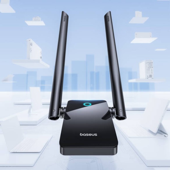 Baseus FastJoy | Karta sieciowa zewnętrzna, Adapter WIFI USB, 1800Mbps, Dualband 2.4GHz, 5Ghz WPA3