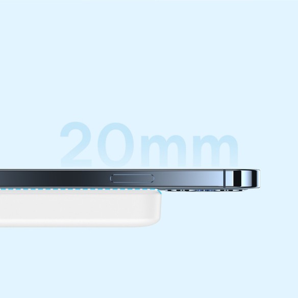 Baseus Magnetic Mini Wireless Fast Charge Power Bank 10000mAh 20W White（With Baseus Simple wiring Type-C to Type-C 60W（20V/3A）30