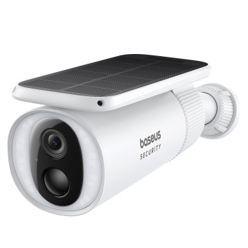 Baseus Security S1 | Kamera bezprzewodowa, Monitoring 2K z trybem nocnym i mikrofonem 8GB pamięci , Solarna