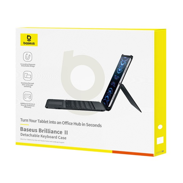 Baseus Brilliance Ⅱ | Etui magnetyczne obudowa z klawiaturą do iPad Pro 11" (2018/2020/2021/2022) iPad Air 4/5/6 (10.9")