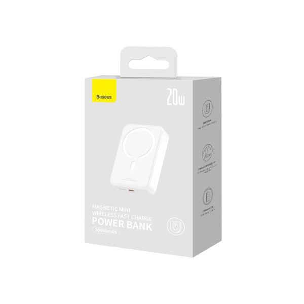 Baseus Magnetic Mini | Power Bank 20000mAh 20W z ładowaniem bezprzewodowym MagSafe Overseas Edition