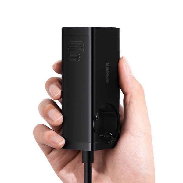 Baseus GaN3 Pro | Listwa zasilająca, ładowarka sieciowa 5 portów 65W USB-C USB-A AC