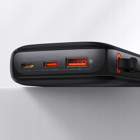Baseus Qpow Pro Szybki Power Bank 10000mAh 22.5W  Type-C Edition Black