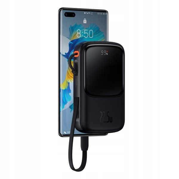 Baseus Qpow Pro Szybki Power Bank 10000mAh 22.5W  Type-C Edition Black