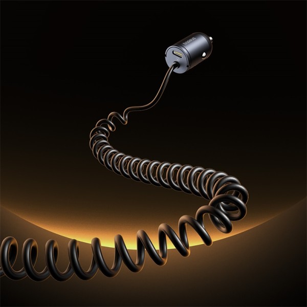 Baseus Tiny Star Mini Ładowarka Samochodowa (C+L Cable Included) 30W Cosmic Black