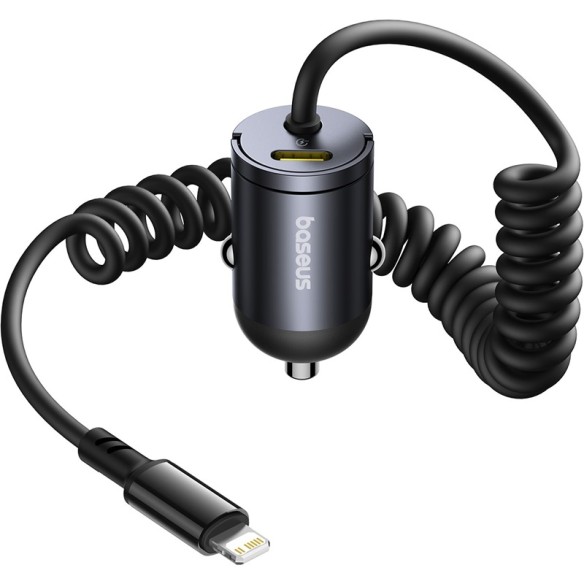 Baseus Tiny Star Mini Ładowarka Samochodowa (C+L Cable Included) 30W Cosmic Black