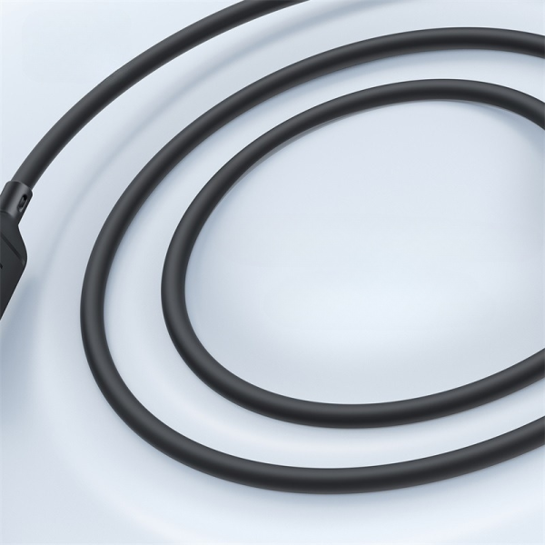 OS-Baseus Silky One-for-Three Kabel 3w1 USB-C to M+L+C 100W 1.5m Cosmic Black