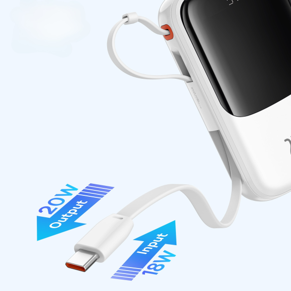 Baseus Qpow Pro+ Power Bank Z Szybkim Ładowaniem 10000mAh 22.5W Type-C