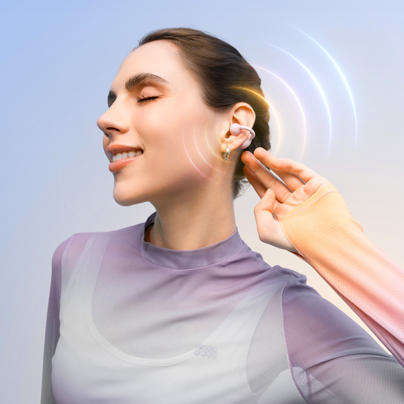 Baseus Bass BC1 Open-Ear True Słuchawi Bezprzewodowe (Clip-on Type) Baby Pink