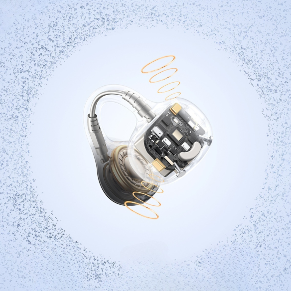Baseus Bass BC1 Open-Ear True Słuchawi Bezprzewodowe (Clip-on Type) Baby Pink