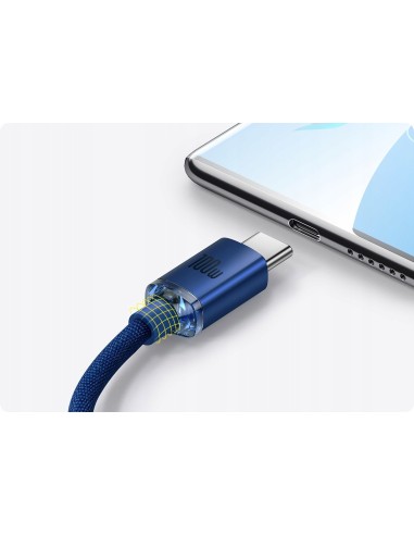 Baseus Crystal Shine | Kabel USB Type-C 100W 66W 6A do Huawei Honor 50 Pro 2m