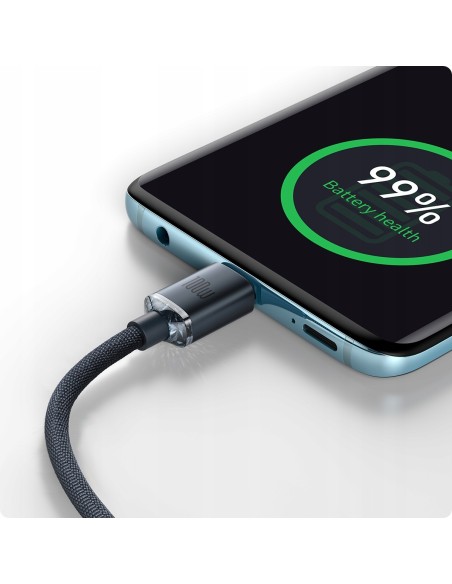 Baseus Crystal Shine | Kabel USB-C Type-C 100W Power Delivery Quick Charge 2m