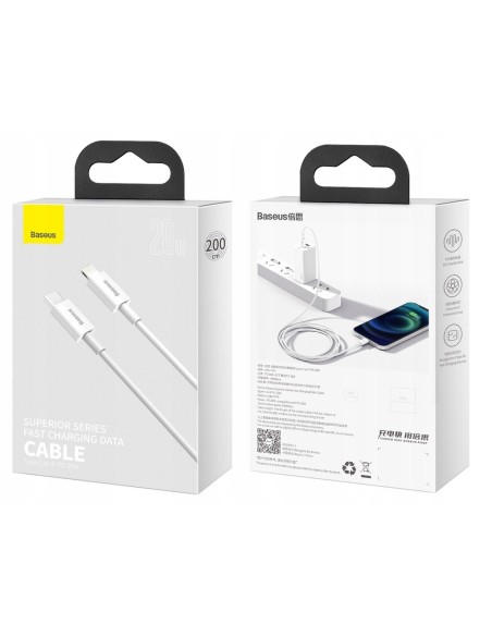 Baseus Superior Series | Kabel USB-C Lightning do iPhone Power Delivery 20W 2m