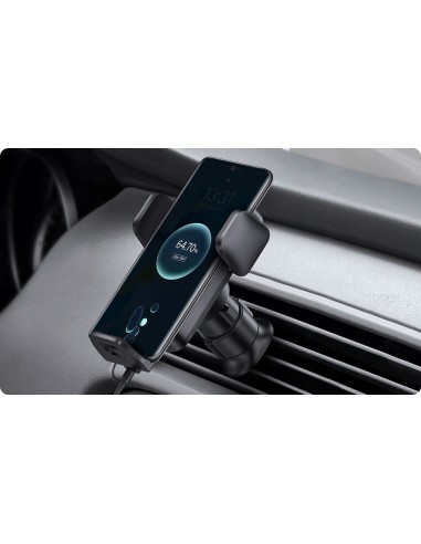 Baseus Wisdom Auto Alignment | Uchwyt samochodowy z ładowaniem bezprzewodowym Qi 15W do kratki nawiewu