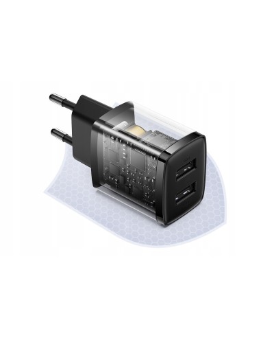 Baseus Compact | Ładowarka sieciowa zasilacz 2x USB-A 10.5W 2A