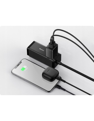 Baseus Compact | Ładowarka sieciowa zasilacz 2x USB-A 10.5W 2A