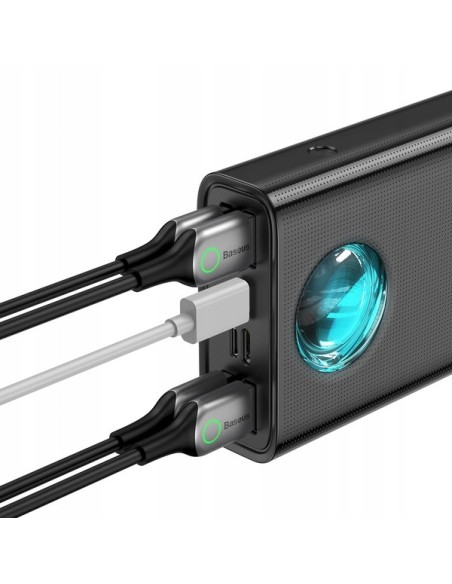 Baseus Ambilight 65W | Power Bank 30000mAh 4x USB + USB-C Power Delivery Quick Charge 3.0 Huawei SCP FCP 5A Overseas Edition