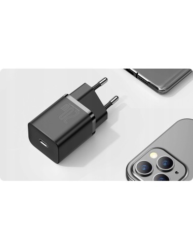Baseus Super Si | Ładowarka sieciowa USB-C PD 20W + kabel Lightning 1m do iPhone 