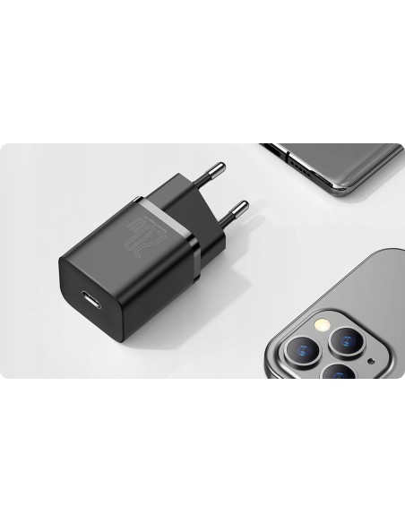 Baseus Super Si | Ładowarka sieciowa USB-C PD 20W + kabel Lightning 1m do iPhone 