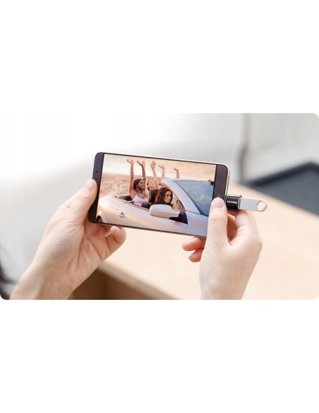 Baseus Mini USB | Adapter przejściówka OTG USB-A / USB-C 2,4A