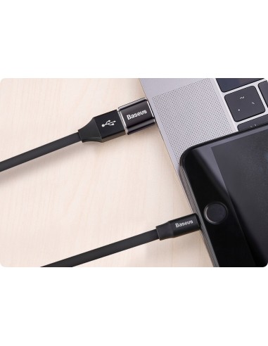 Baseus Mini USB | Adapter przejściówka OTG USB-A / USB-C 2,4A
