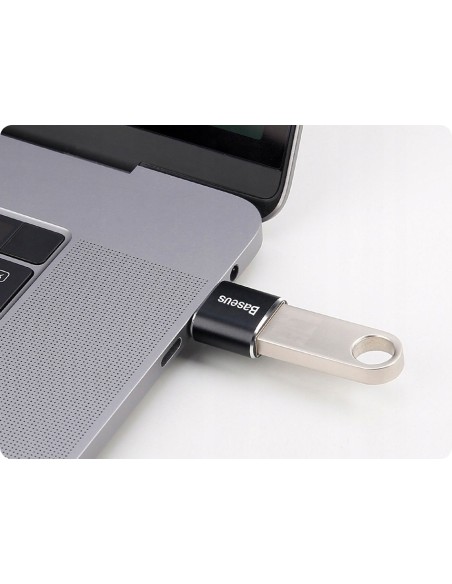 Baseus Mini USB | Adapter przejściówka OTG USB-A / USB-C 2,4A