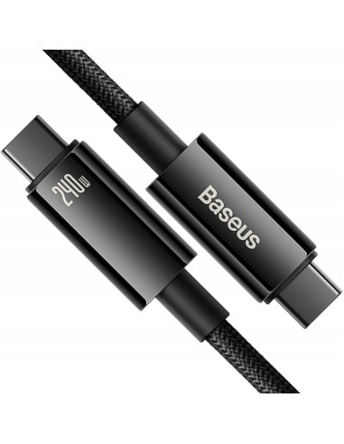 Baseus Tungsten Gold | Kabel Type-C USB-C 240W Power Delivery Samsung AFC Huawei SCP Quick Charge 3m
